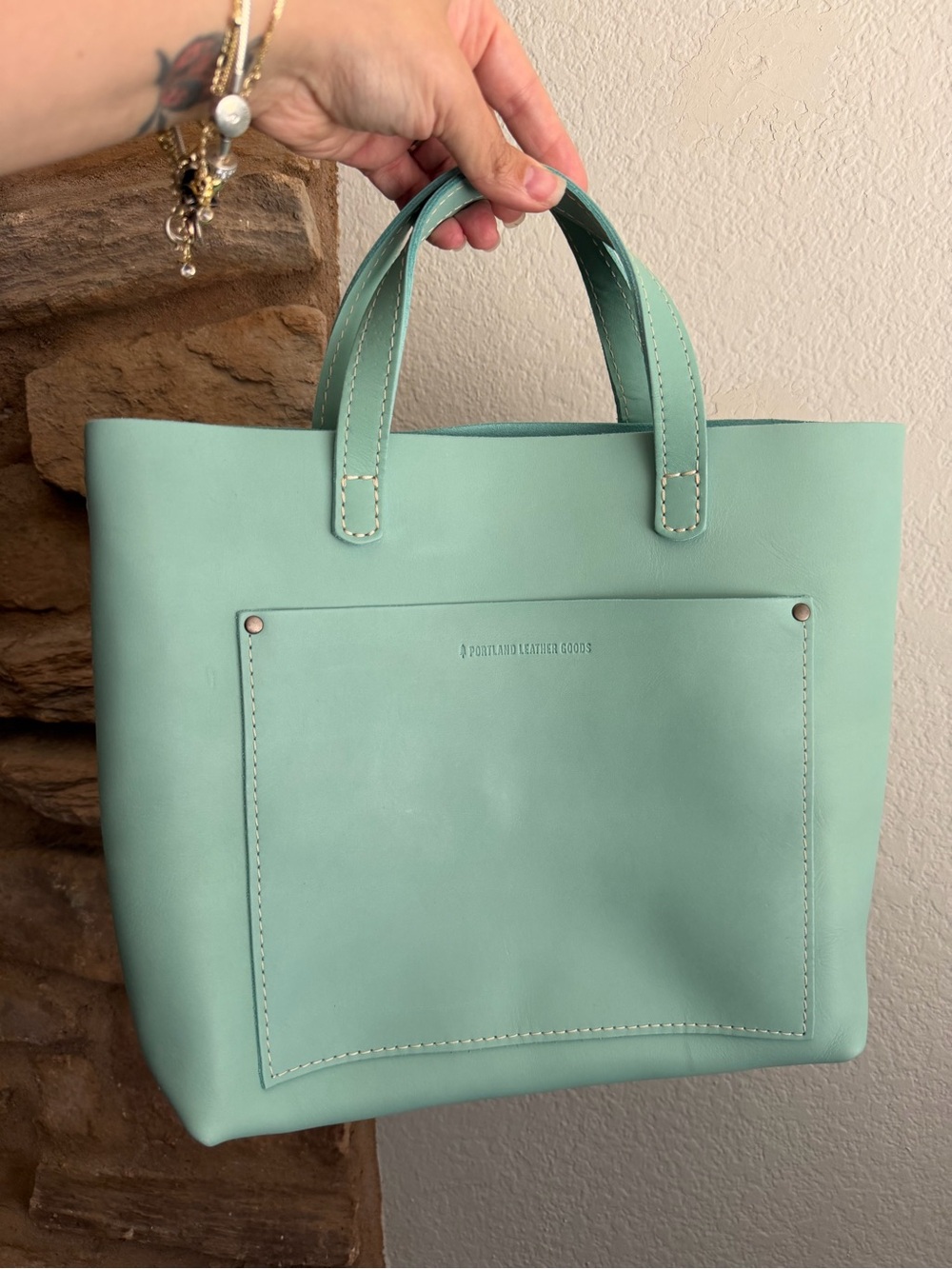 Portland Leather goods mint medium Crossbody bag